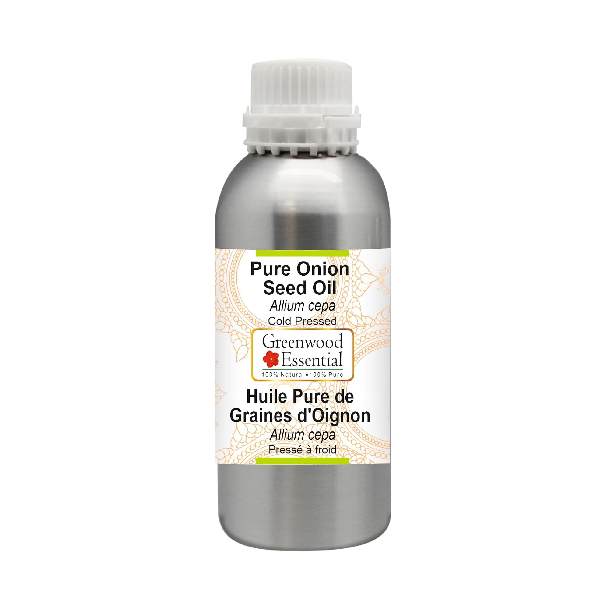 Pure Onion Seed Oil with Glass Dropper, Cold Pressed