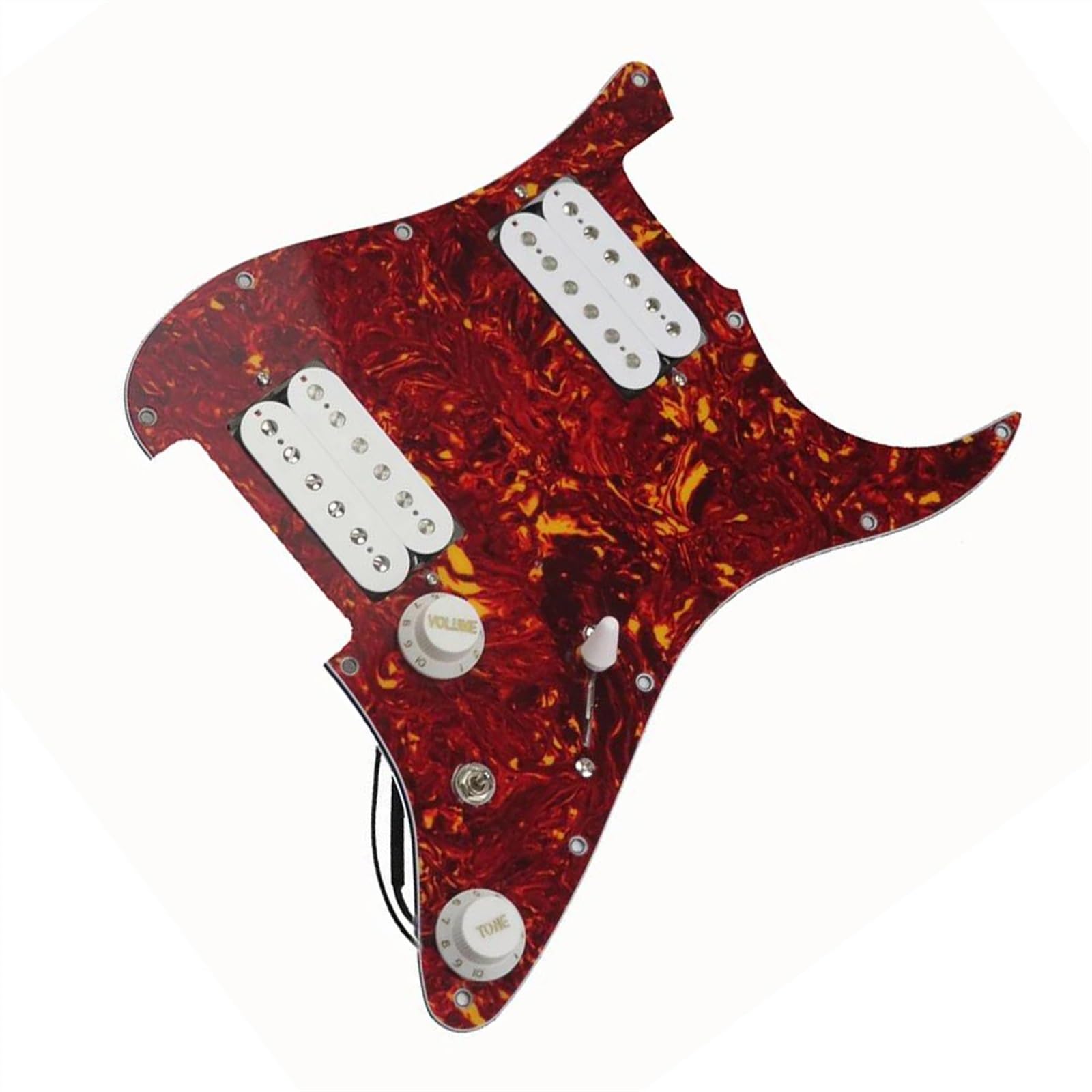 Pastillas Golpeador Pastillas Humbuckers Pickguard precableadas blancas HH de 3 capas para componentes de guitarras