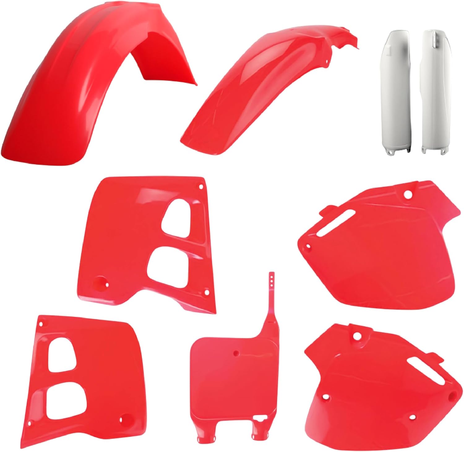 Polisport Motocross (MX) Replica Plastic Kit for Honda CR 125R (1991-1992) Dirt Bike – OEM Quality, Durable, Flexible & Perfect Fit – Red/White