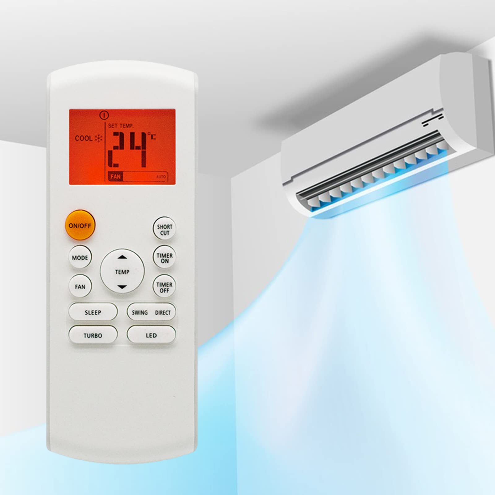 Télécommande de climatisation avec rétroéclairage LED de remplacement pour RG57B1 BGE RG57B2 BGE RG57B BGE RG57 BGE RG57A BGE RG57A6 | Leroy Merlin