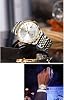 Watch Women Wristwatch Men Waterproof Wristwatch Men's Orient Watch ZHANGZONG Silver/Gold/Black Three Tone Men's Quartz Watch, Fashion Business Watch Watch with Stainless Steel Strap Color:C,Size: