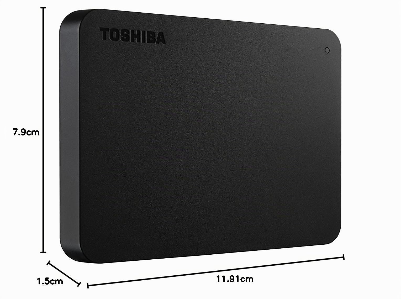 Toshiba HDTB310EK3AA Canvio Basic HDD Esterno, 1 TB, 2.5 ", USB 3.0, Nero