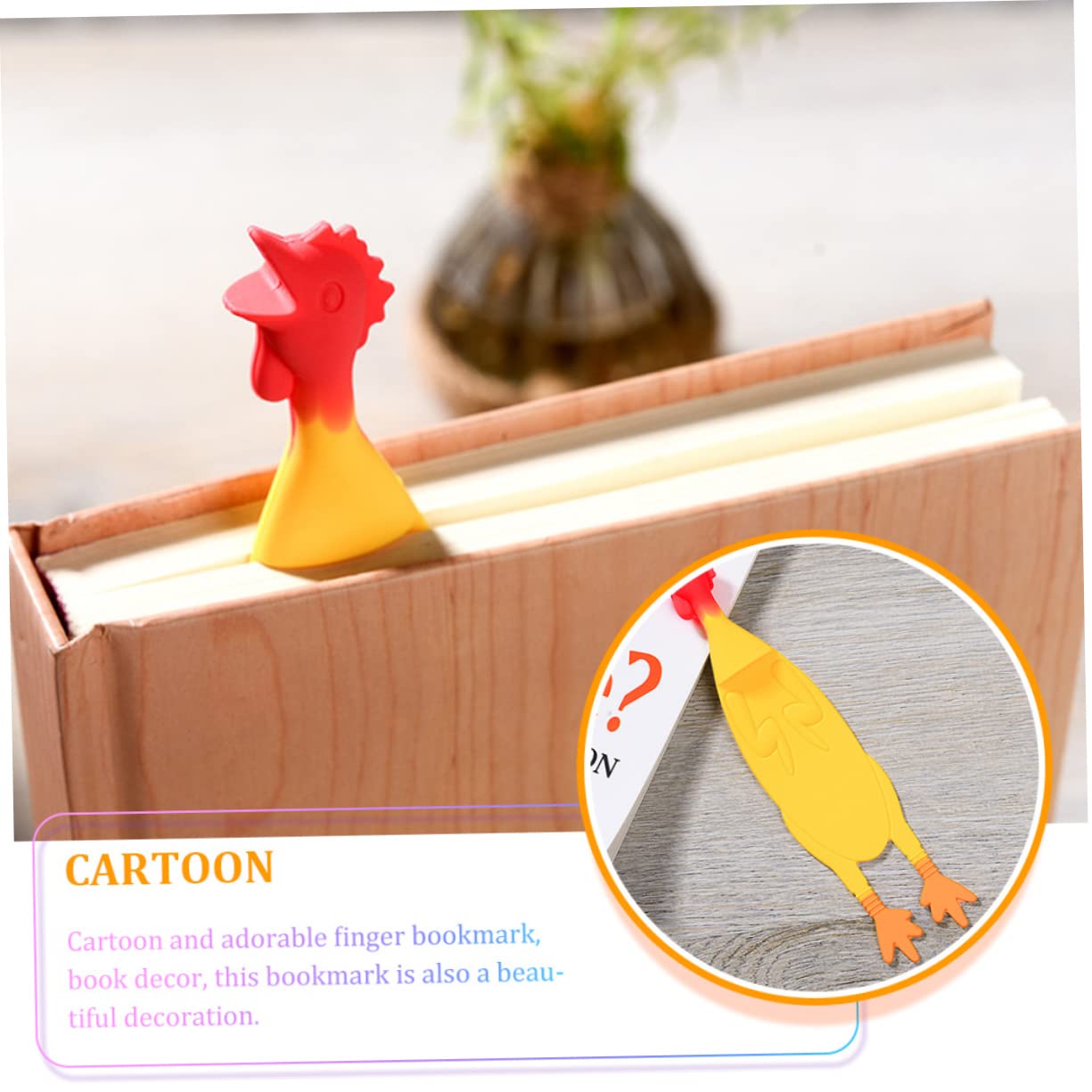 LALAFINA Lot De 5 Signets Animaux Fantaisie En Silicone Outils De Lecture Pour Étudiants Écrivains Garçons Et Filles Légers Et Compacts 2 Pièces X 5