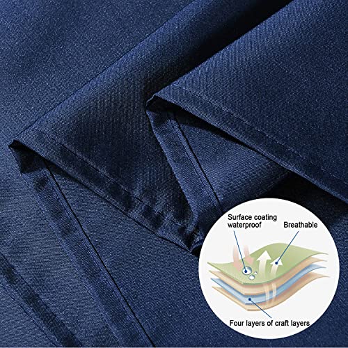 Shower Curtain Waterproof Fabric Shower Curtain Liner With 12 Hooks And Rustproof Metal Grommet , Machine Washable Soft & Light-Weight Cloth Shower Liner For Bathroom, 72 X 72 Inches Navy Blue #TOP1