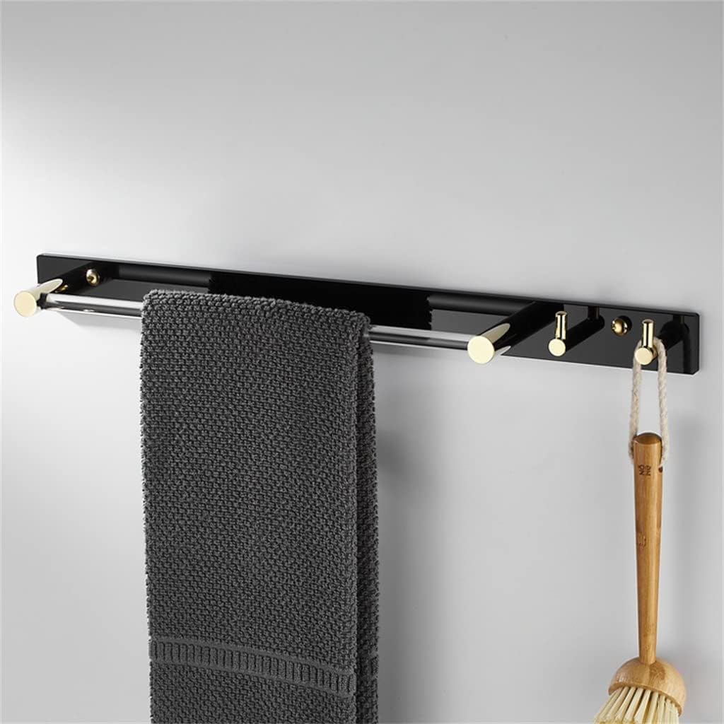 Marble Coat Hook Bathroom Full Copper Towel Rack Bar Single Pole Wall Hanging Accessories