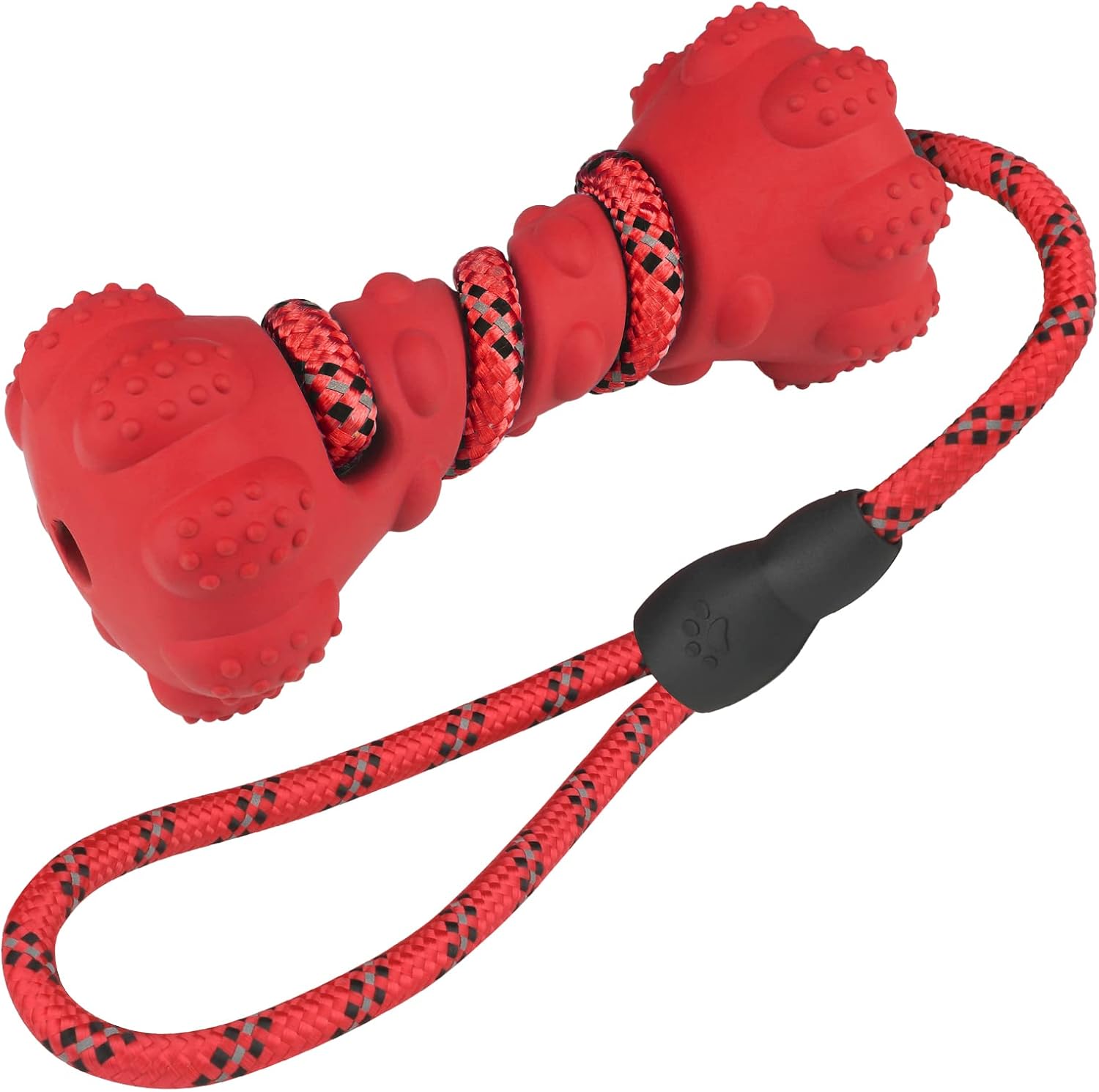 PcEoTllar Dog Chew Toys for Aggressive Chewers, Tough Dog Toys for Aggressive Chewers Interactive Dog Toys for Boredom Small Medium Dogs Dog Toothbrush Toy for Teeth Cleaning - Red