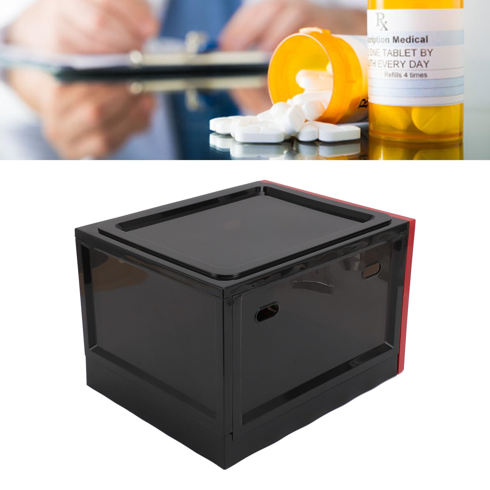 Medikamenten-Schließbox für Lebensmittel, Medikamente, Technik, abschließbare Aufbewahrungsbox mit 3-stelligem Zahlenschloss für Zuhause, Schlafsäle, Büro, Snacks, Telefon, Tablet
