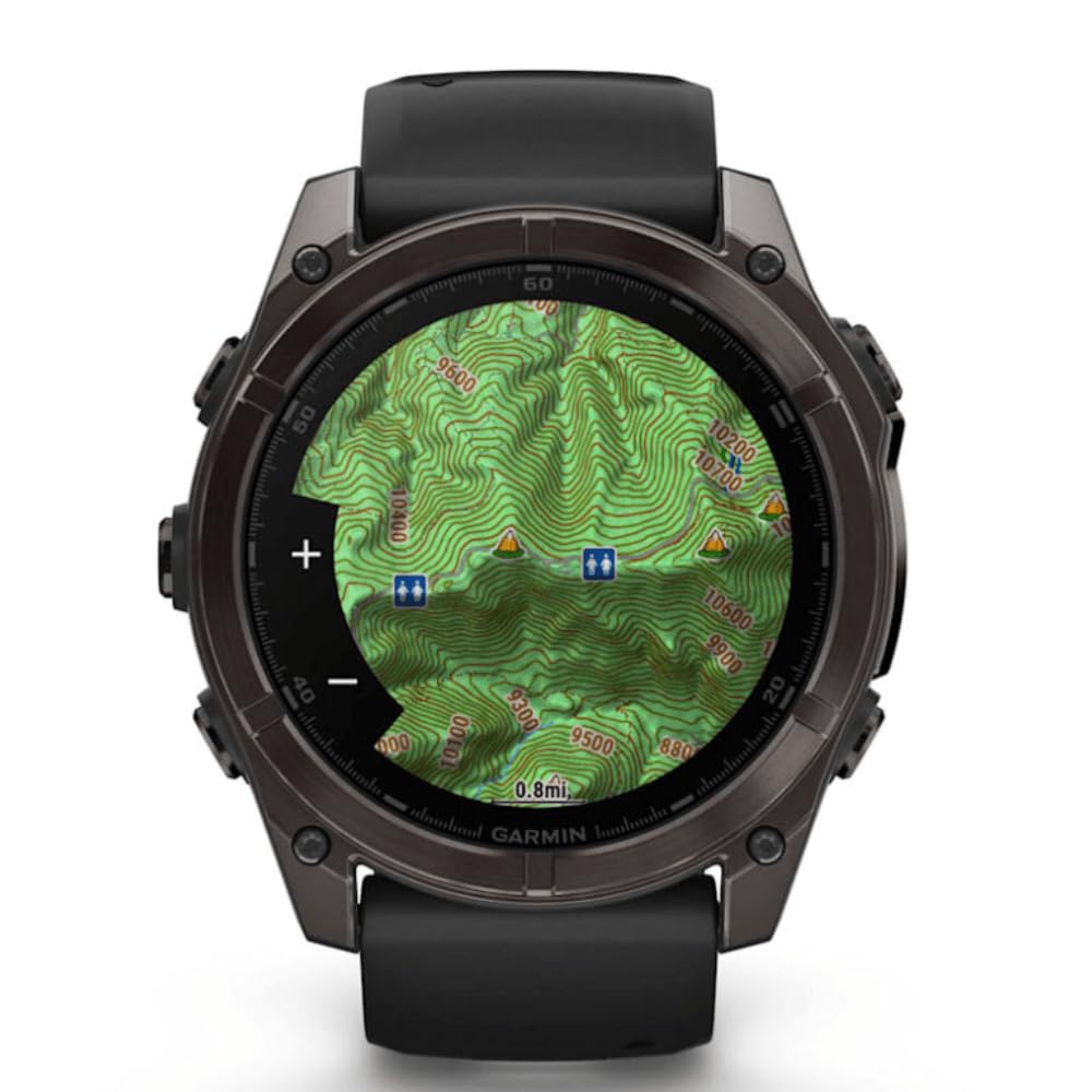 Garmin Amoled Smartwatch Fenix 8-51 MM | Premium Sportuhr mit integrierter LED-Taschenlampe, Lautsprecher und Mikrofon | Bis zu 29 Tage Akkulaufzeit im Smartwatch-Modus
