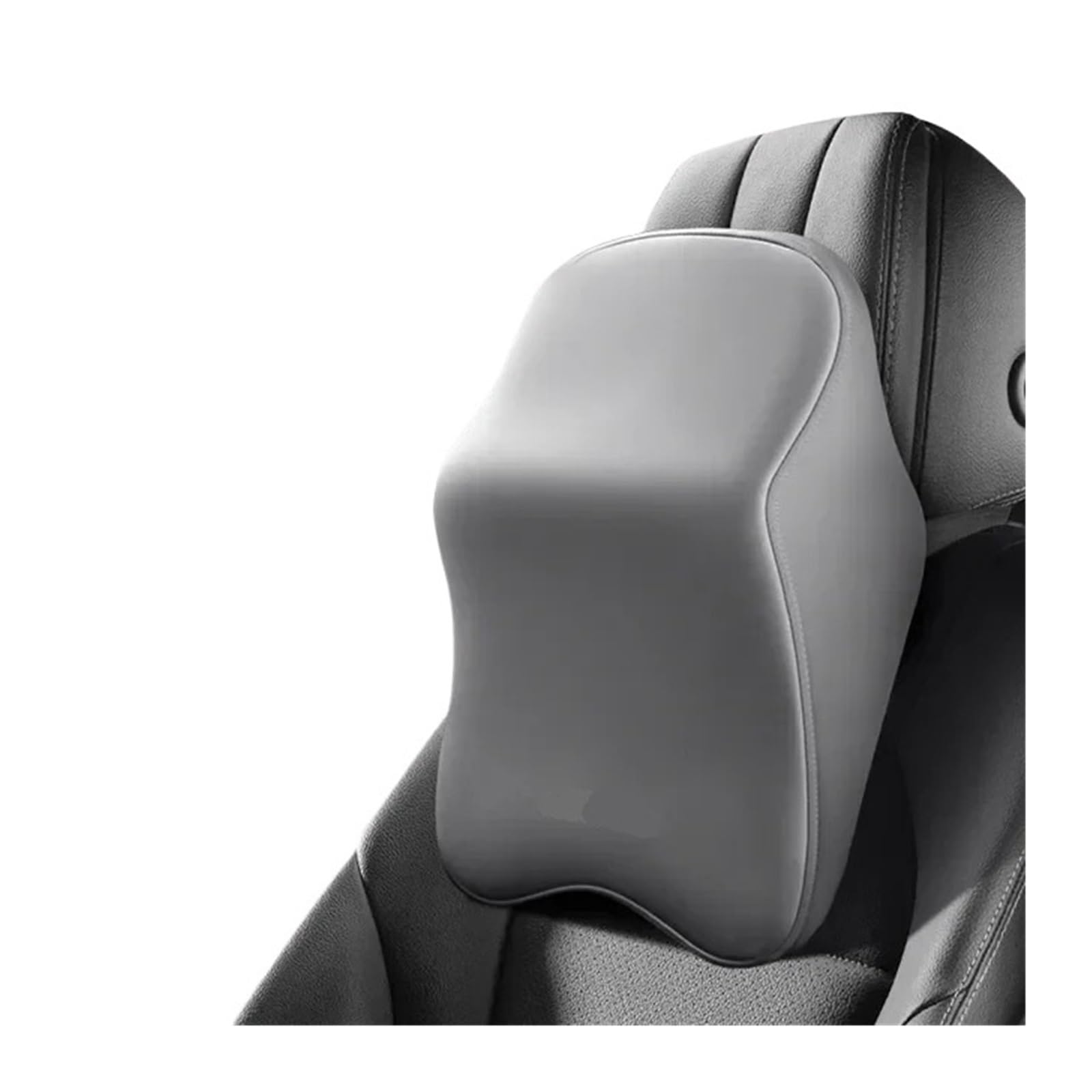 KVSWBRE Car Seat Pillow Car Lumbar Back Support Headrest Neck Pillow Memory Foam Lumbar Pillow Soft Neck Pillows Cushion Car Seat Cushion(A Grey Pillow)
