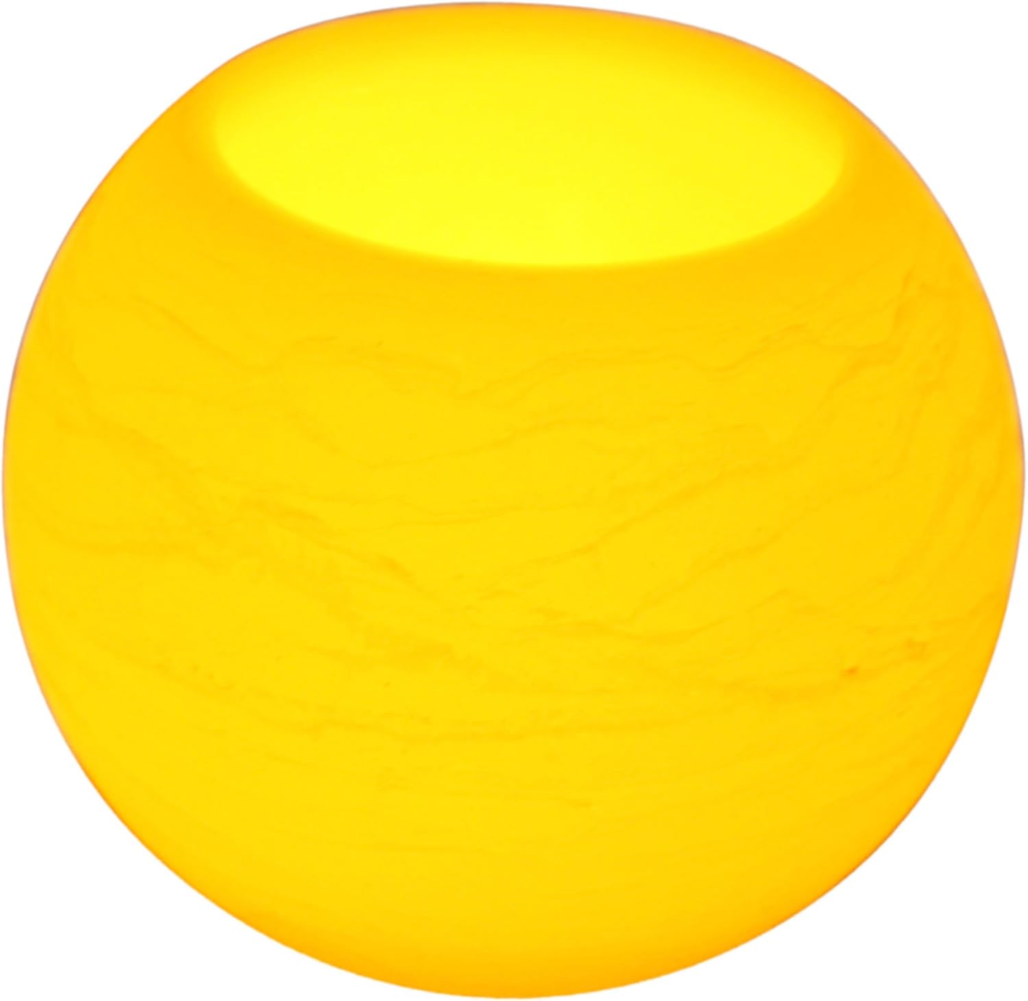 EcoGecko 6 Inch Round Wax Sphere LED Flameless Candle with 5 Hour Timer, AA Batteries, Super Long Battery Life