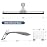 AmazerBath Squeegee for Shower Glass Doors - All-Purpose Squeegee with Hook for Shower Doors, Windows, Mirrors, Tiles and Car Glass, 12 Inches