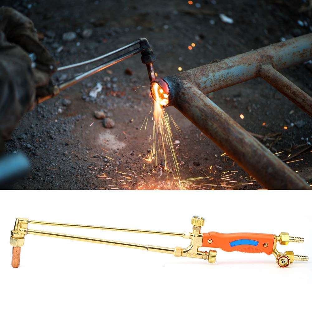 Fafeicy Cannello Taglio Cannello per Saldatura Utensile per Taglio del Gas In Acciaio Tubo Dell'Iniettore per Ossigeno/Acetilene Adatto per Cantieri Macchinari