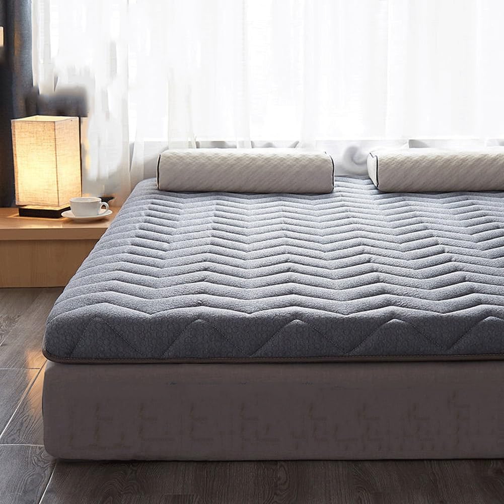 Memory Foam Mattress Tatami Mattress Floor Bed Sleeping Pad Portable Foldable Japanese Futon Mattress For Home Student Dormitory Upholstered Mattress(Grey,120x190cm)