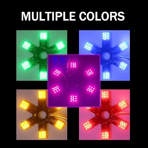 Miniatura 4 de Filtro de aire LED de 7.8 pulgadas, doble función, 54 LED, lámpara decorativa de filtro de aire estilo hexagonal para Peterbilt, Kenworth,