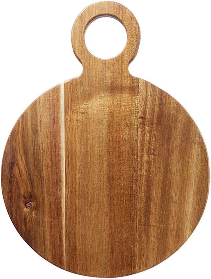 Design Large Leaf Round Cutting Board with Hollow Handle Wooden Cheese