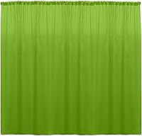 Vista 74 de New Creations Fabric & Foam Inc, 2 paneles de cortina de poliéster sin costuras de 5 pies de ancho, color negro, 2 paneles de 5 pies de ancho x 15