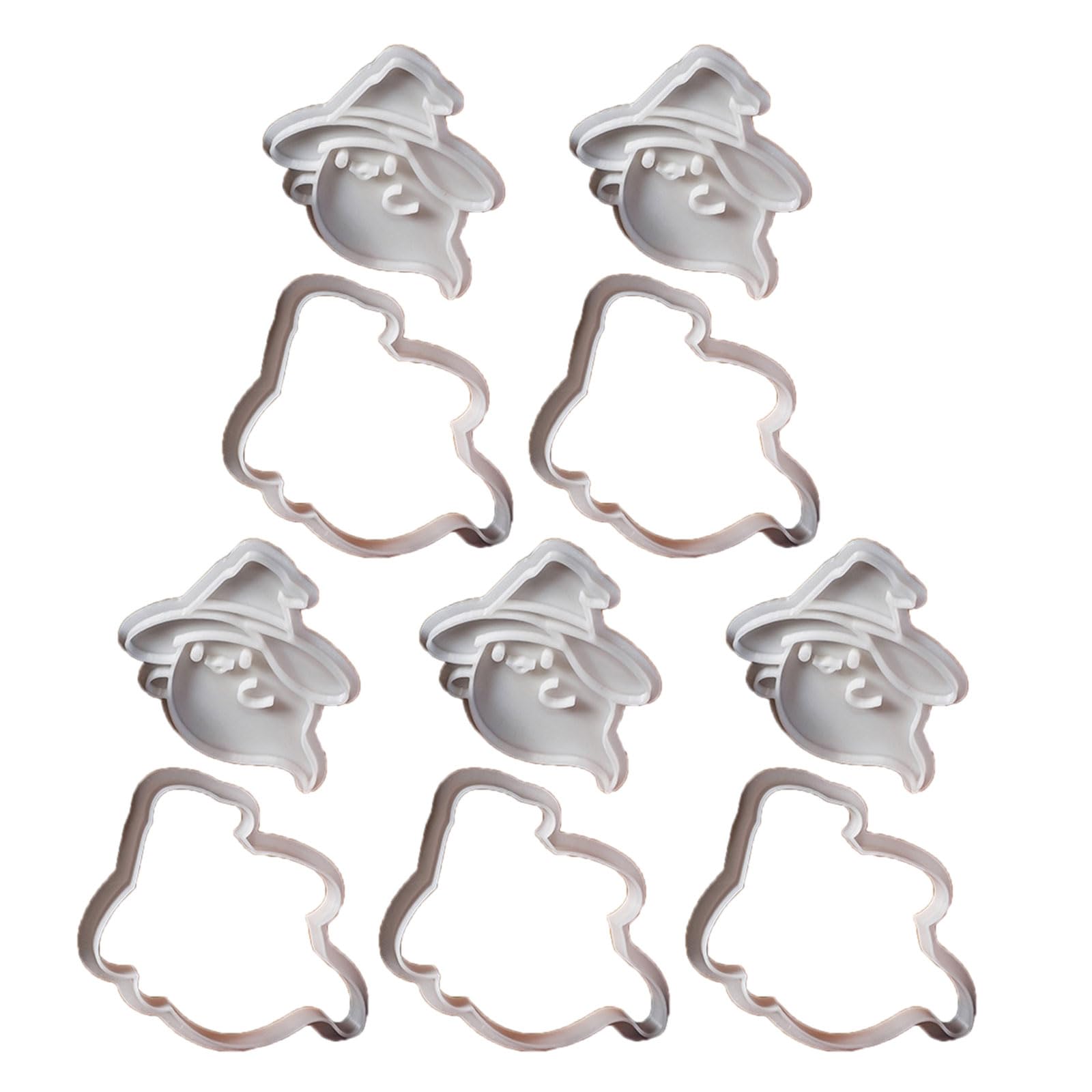 Tsophreniq 5Pcs Halloween Specter Biscuits Cutter Pressable Biscuits Mold Plastomer Cookie Stamp Kitchens Baking Supplies Easy to Use Plastomer Biscuit Mold Easy to Cleans Baking Tool