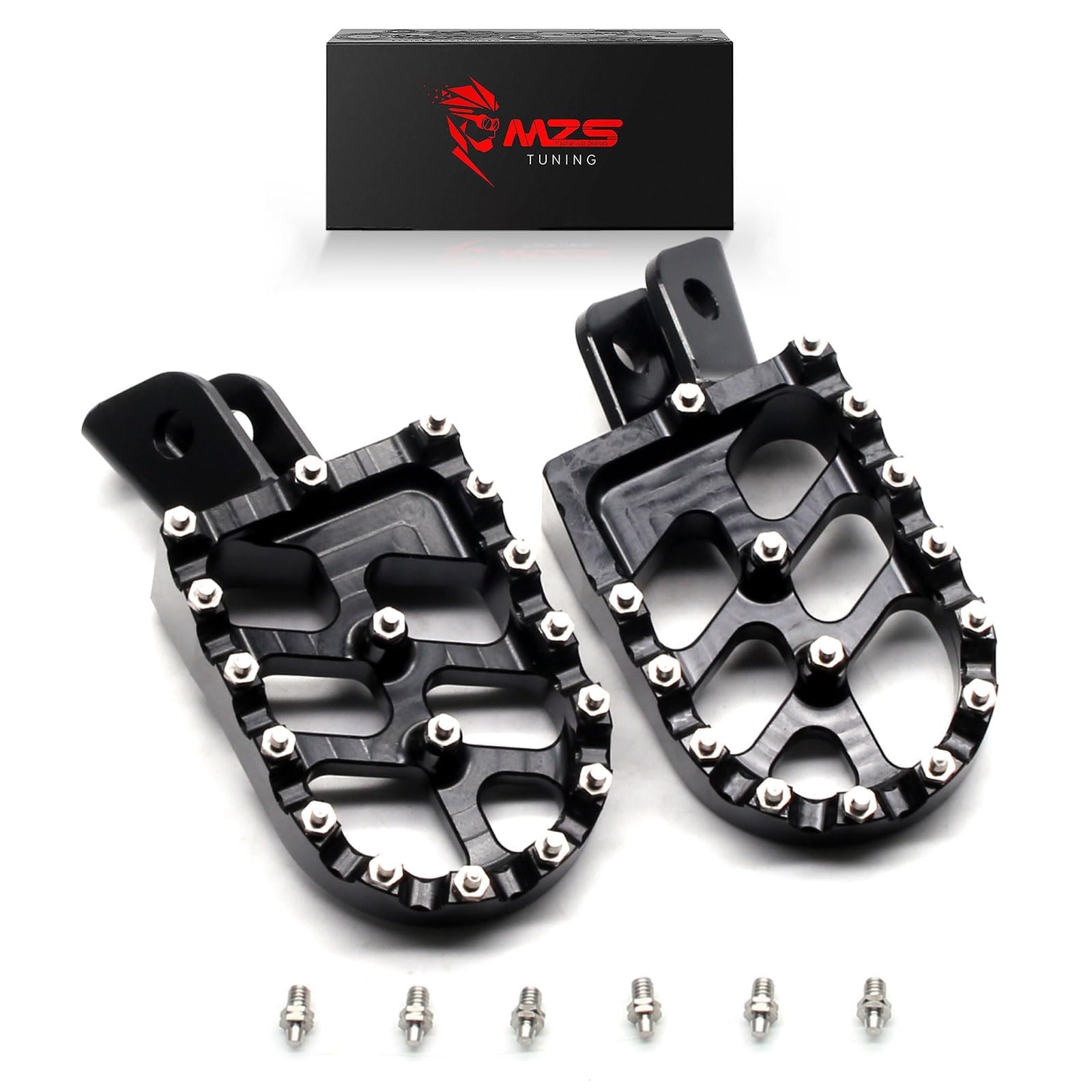 MZS Dirt Bike Foot Pegs for KLX110 KLX110L 2002-2023, KX60 1988-2003