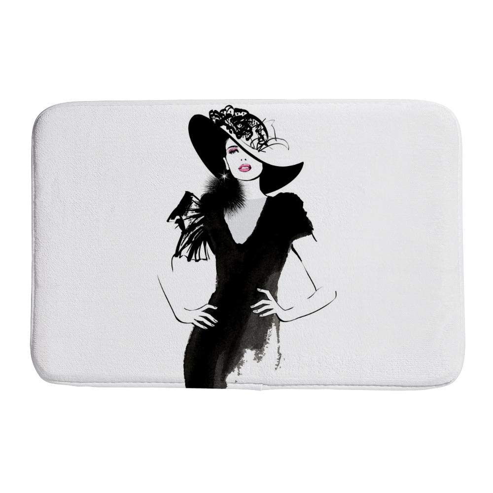 Tapis de bain doux pour femme résolvant les sols glissants et froids en hiver