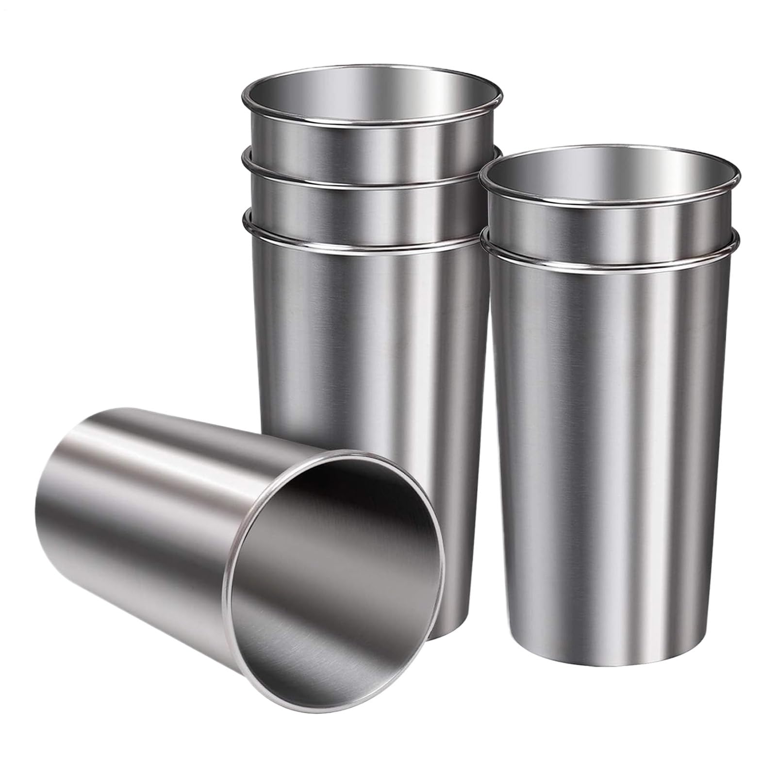 Stapelbar aus Edelstahl, 600 ml, große Größe für Hydratation, robuste Metallkonstruktion, Camping-Küchenutensilien, Esszimmer-Zubehör im Freien