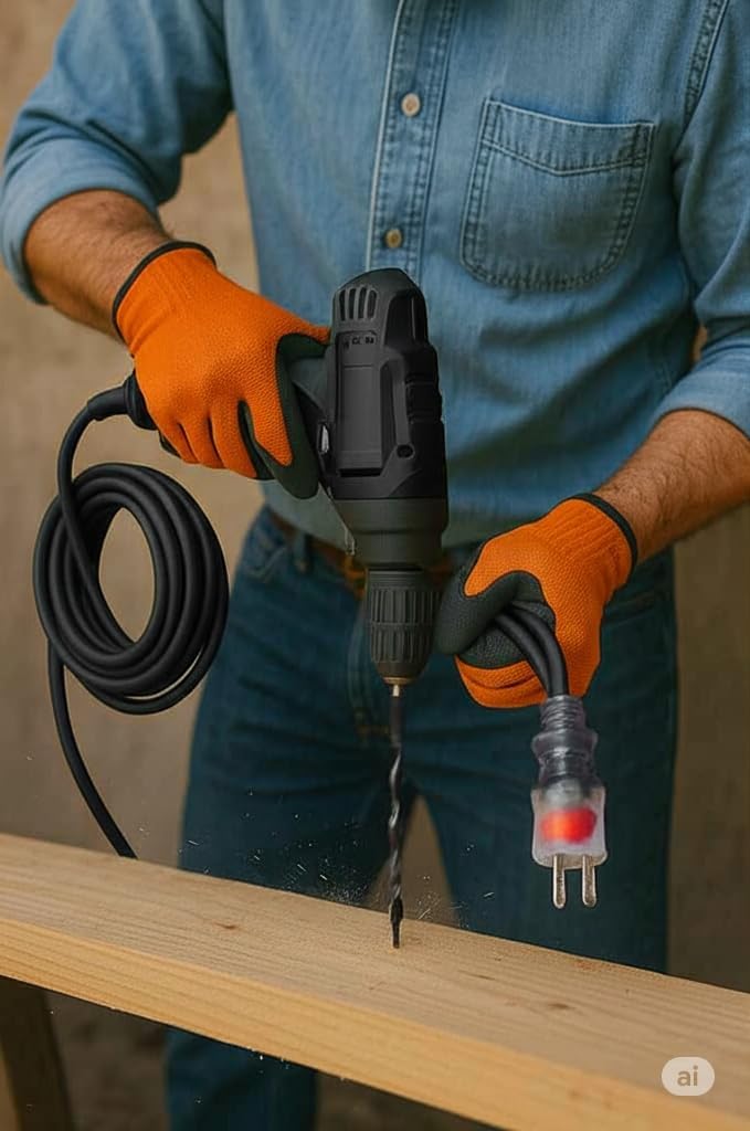 100 ft Extension Cord 10/3 – 10 Gauge Outdoor Heavy Duty Power Cable, 15 Amp 1875W, Waterproof SJTW with Lighted End, 3-Prong, Indoor/Outdoor Extreme Weather Use Flexible & Durable