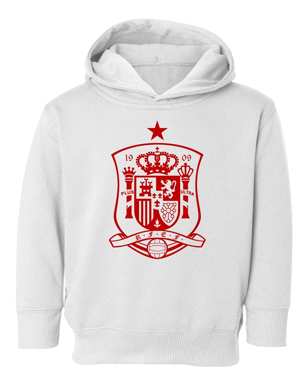 Flaura Europea Soccer 2020 Spain #5 Sergio BUSQUETS Jersey Style Little Kids Girls Boys Toddler Hooded Sweatshirt (White, 5T)