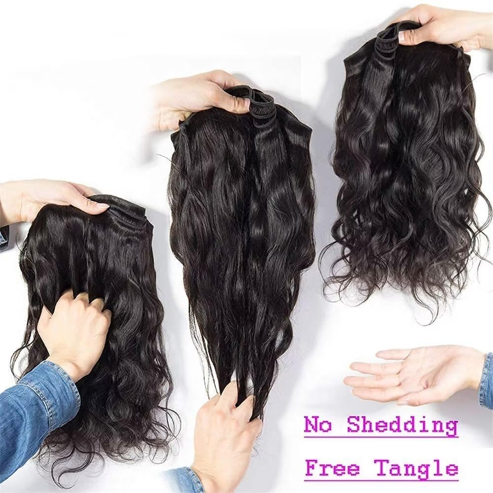 Body Wave Human Hair Bundles Matassa Capelli Veri Tessitura Capelli Naturali Umani Donna Capelli Umani Brasiliani Brazilian Virgin Hair Weave Bundles 18 20 22 Pollici 300g