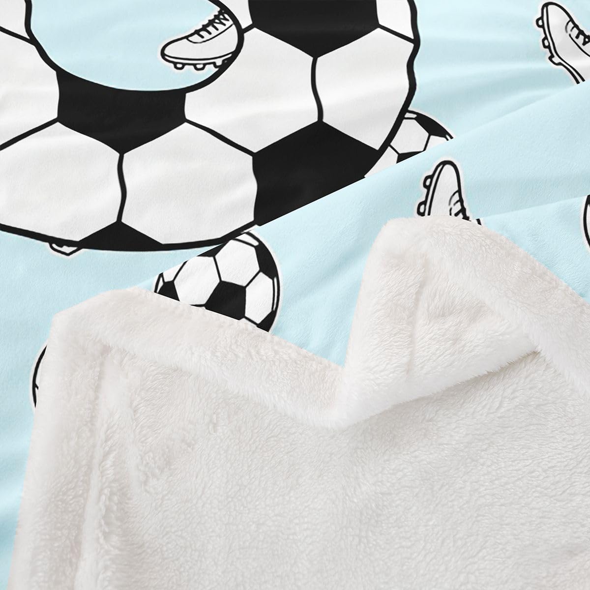 Loussiesd Coperta da calcio Queen 228 x 228 cm