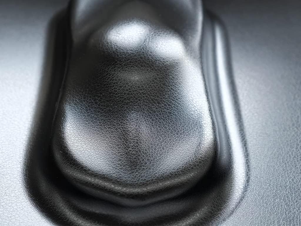 Rwraps Leather Vinyl Car Wrap Film Sheet Roll with Air Release Technology - 5ft x 20yd, Black