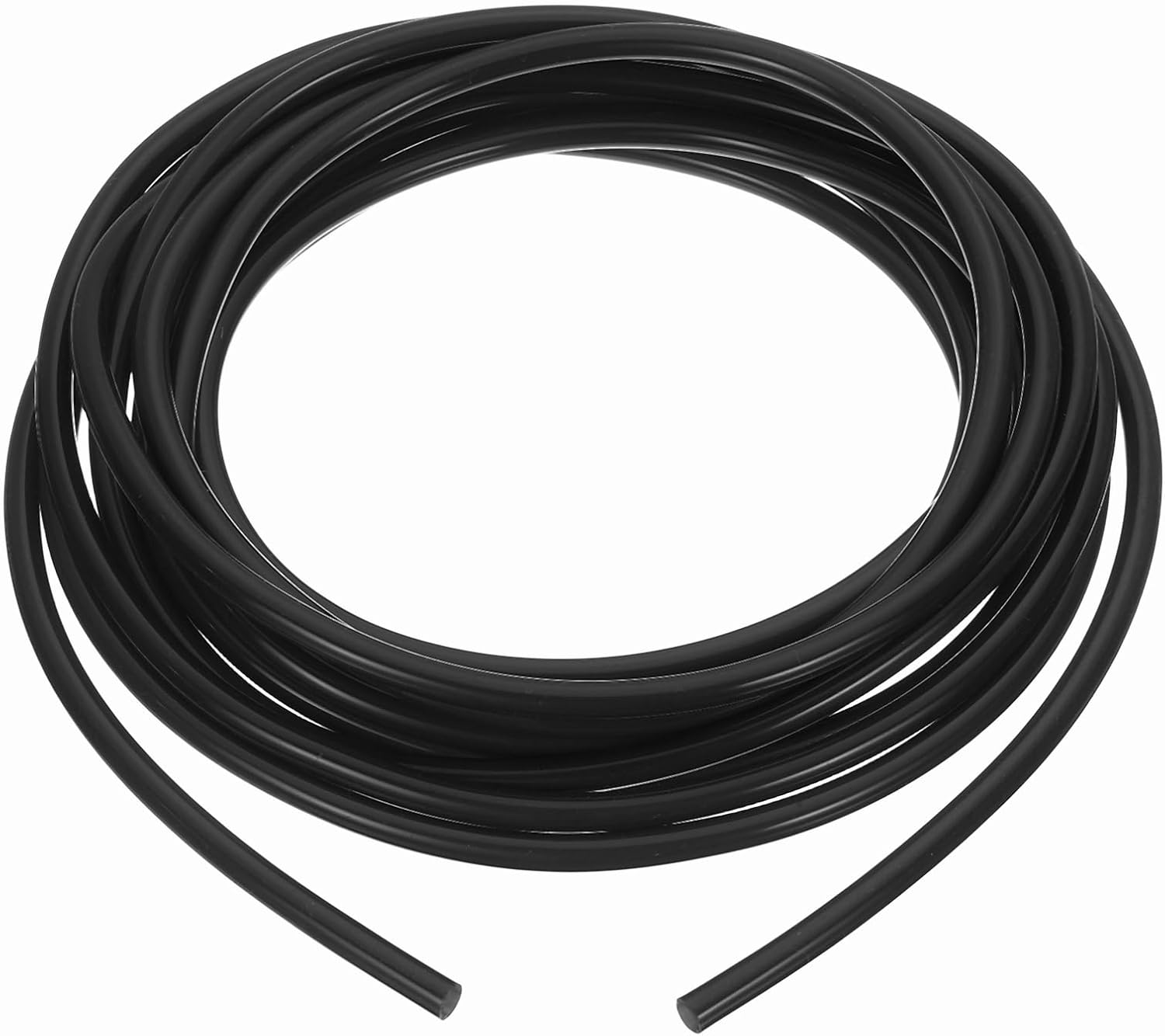 uxcell 4mm ID x 6mm OD Silicone Tubing, 16.4ft High Temp Silicone Air Tube Drip Irrigation Hose Pipe for Home Brewing Wine Beer Line and Aquaponics, Black