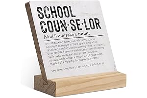 School Counselor Inspirational Wooden Decor Plaque for Office