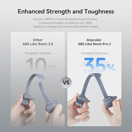 Vista 52 de ANYCUBIC ABS Like Resin Pro 2, resina de impresora 3D 8K mejorada con mayor resistencia y dureza, alta precisión, bajo olor, amplia compatibilidad