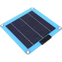 Karlak 20W Portable Solar Panel Charger High Efficiency Monocrystalline for Camping Outdoor with Dual Type C Blue 21x21cm