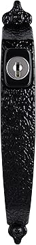 Wright Products - Keyed Colonial Push Button Door Latch for Screen and Storm Doors, Black, 1 Unit