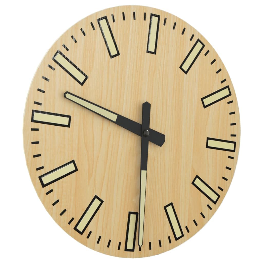 Orologio a Parete con Ore e Lancette Luminose Giallo Ø30 cm,Orologio da Parete Adesivo Grande - Particolari Moderni - Orologio da Muro per La Casa Soggiorno Cucina Camera da Letto Ufficio Decora