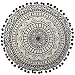 Paris Prix Atmosphera Créateur d'intérieur - Coussin Rond à Pompons Delhi 40cm Noir & Blanc