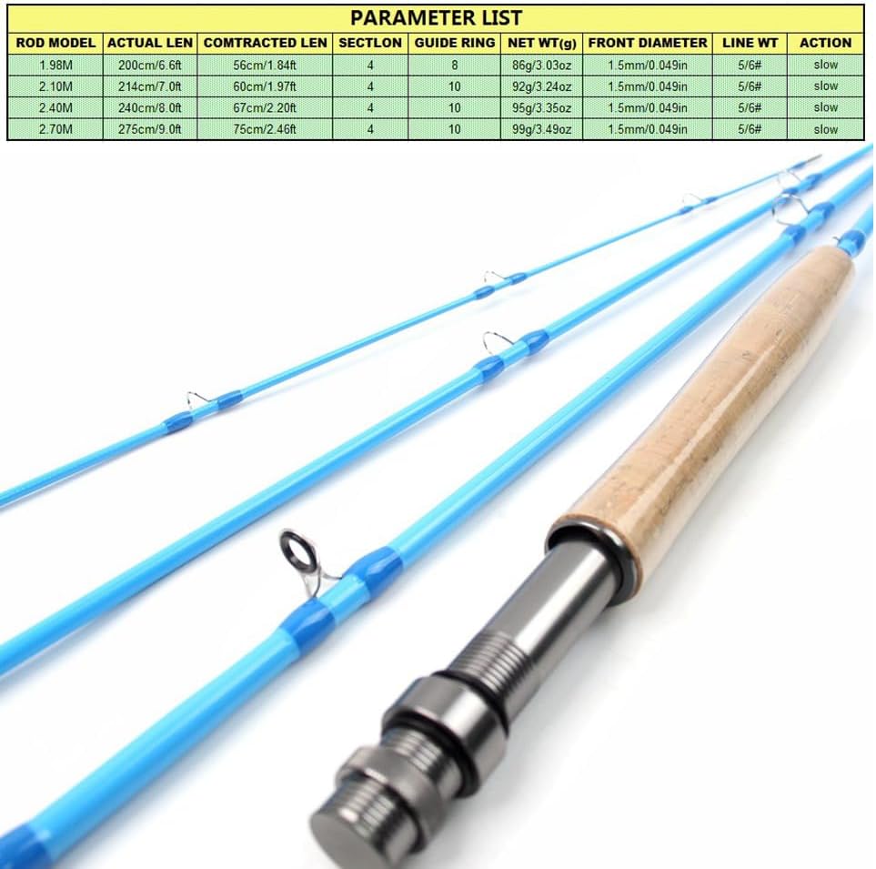 Pack of 1 4 Section Fly Fishing Rod Portable Carbon Ultralight Slow Action Cork Handle Lure Goods Stream