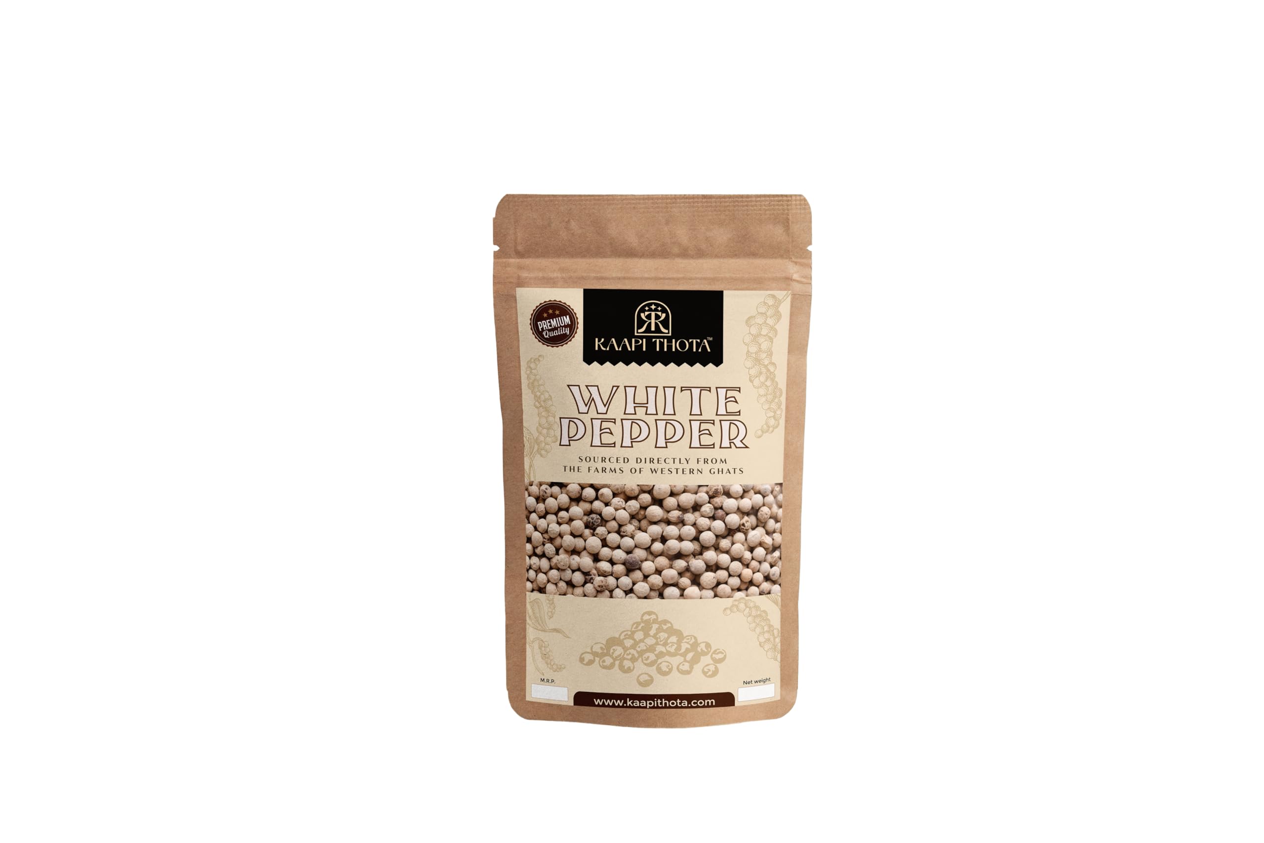 KAAPI THOTA™ Whole White Peppercorns | Safed Mirch | Handpicked pepper from the Estates of Chikmagalur | (100) (B0DBCSTK59) Amazon Price History, Amazon Price Tracker
