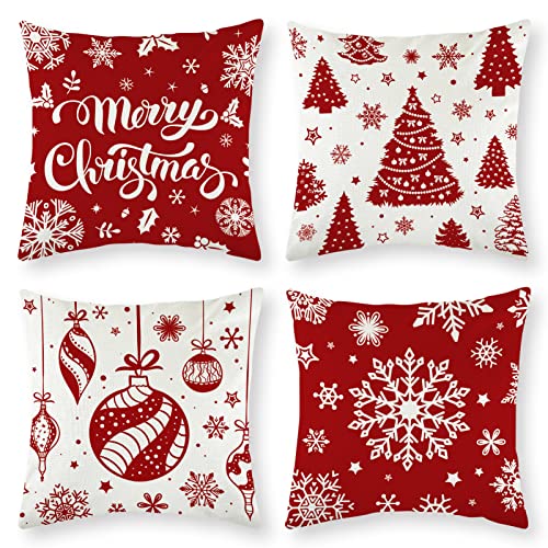 Kesote Christmas Cushion Covers Set of 4 Christmas Decorations...