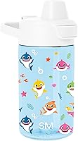 Vista 42 de Simple Modern Blippi - Botella de agua de plástico Tritan Summit de 12 onzas sin BPA con tapa cubierta con popote a prueba de fugas para niños