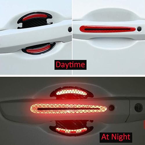 Miniatura 2 de WindCar - Adhesivo reflectante para puerta de automóvil, universal, con tiras reflectantes de seguridad, 8 unidades