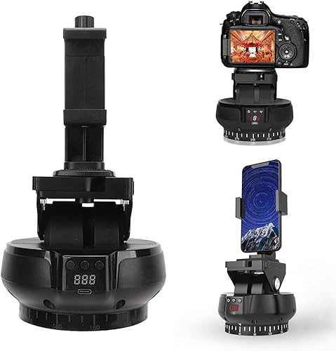 Miniatura 6 de Cabezal de trípode panorámico motorizado, cabezal de trípode de cámara electrónica de 2.4G + rotación de 360° + inclinación ±35° + control remoto.