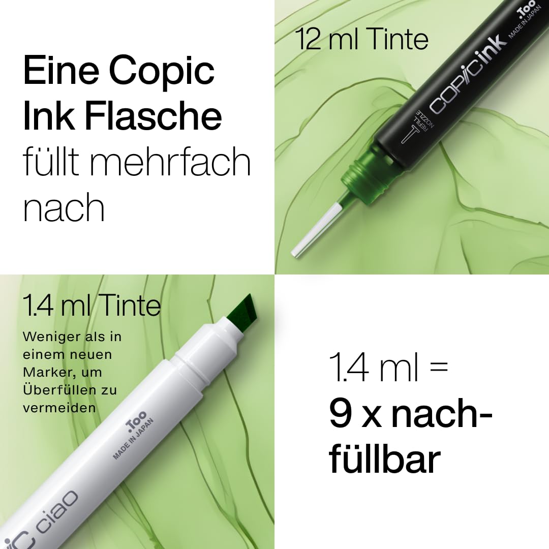 COPIC Ciao "Starter-Set", 12er Set im Wallet, Twin Marker mit einer mittelbreiten und einer Brush-Spitze
