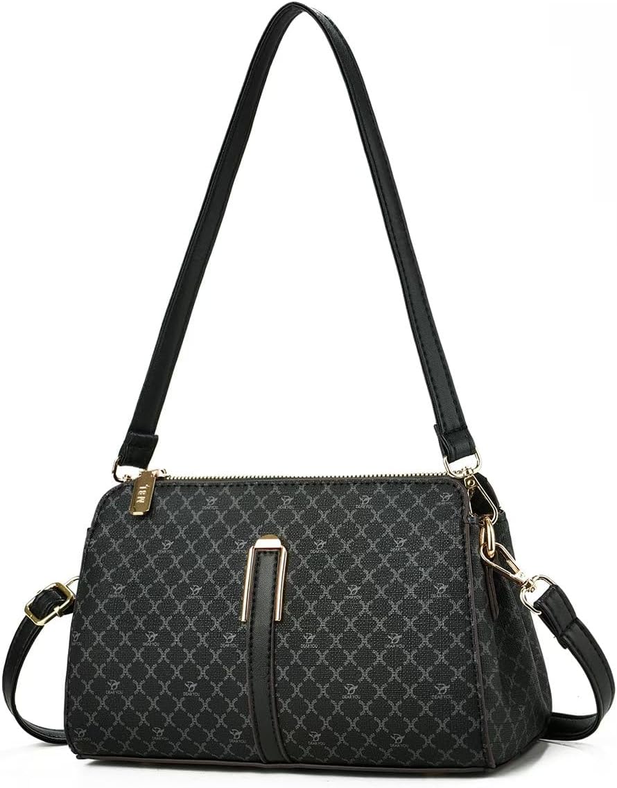 Bolsa Feminina Pequena de Mão, Transversal e Ombro - Bolsa Estilosa com Grande Capacidade, Aparência Sofisticada para Dia a Dia