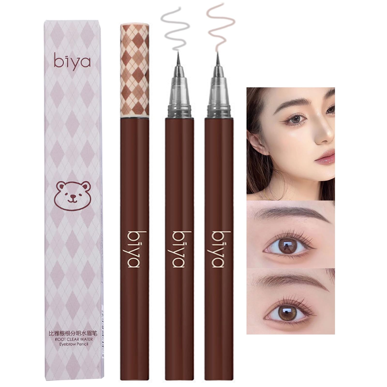 Amazon.com : Domality 2 Colors Liquid Eyebrow Pencil Set with