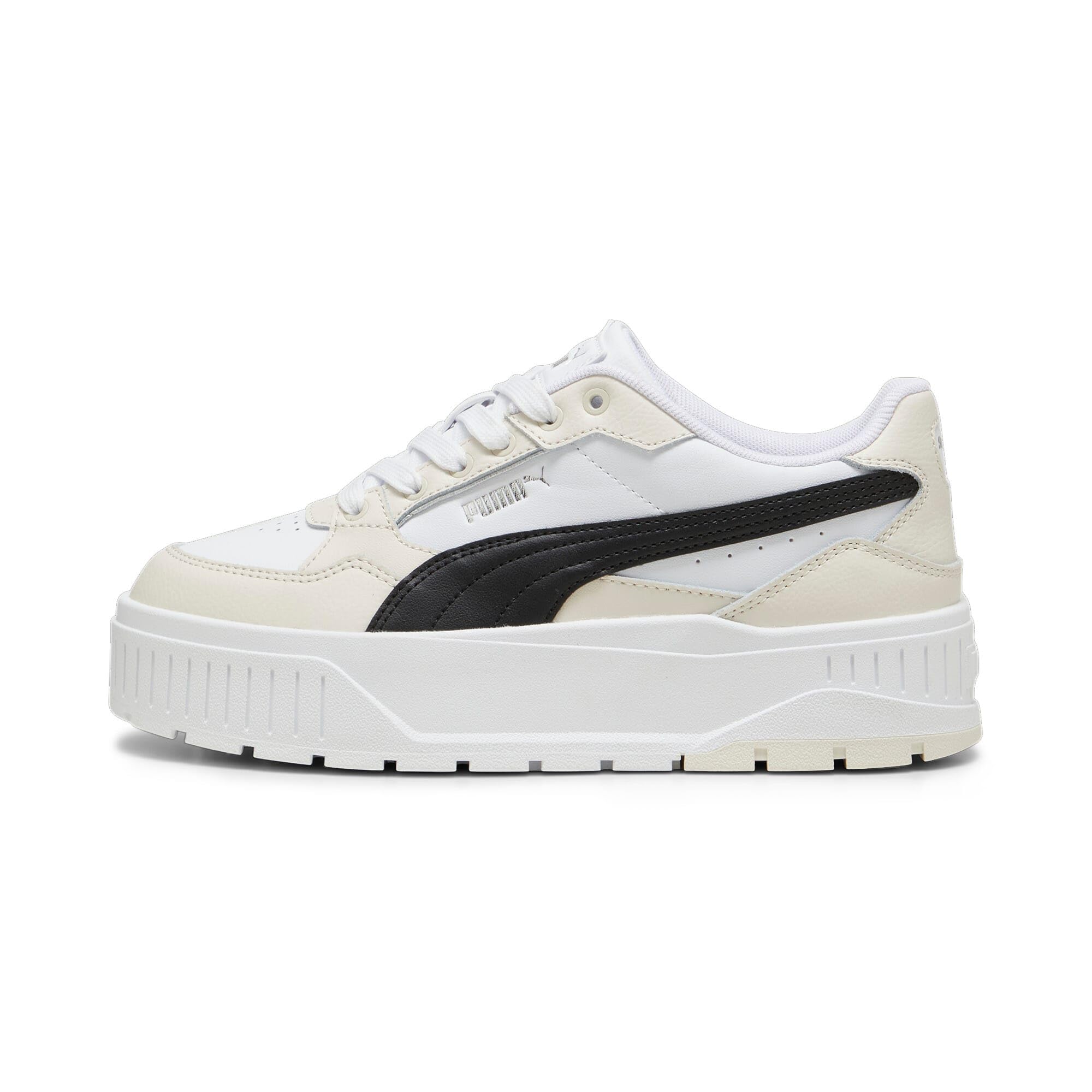 Puma Women Karmen II Idol Sneaker, Puma White-Puma Black-Alpine Snow, 8.5 UK