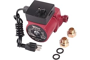 Trupow 3/4" NPT 110V Hot Water 3-Speed Circulation Pump for Home Hydronic Heating System