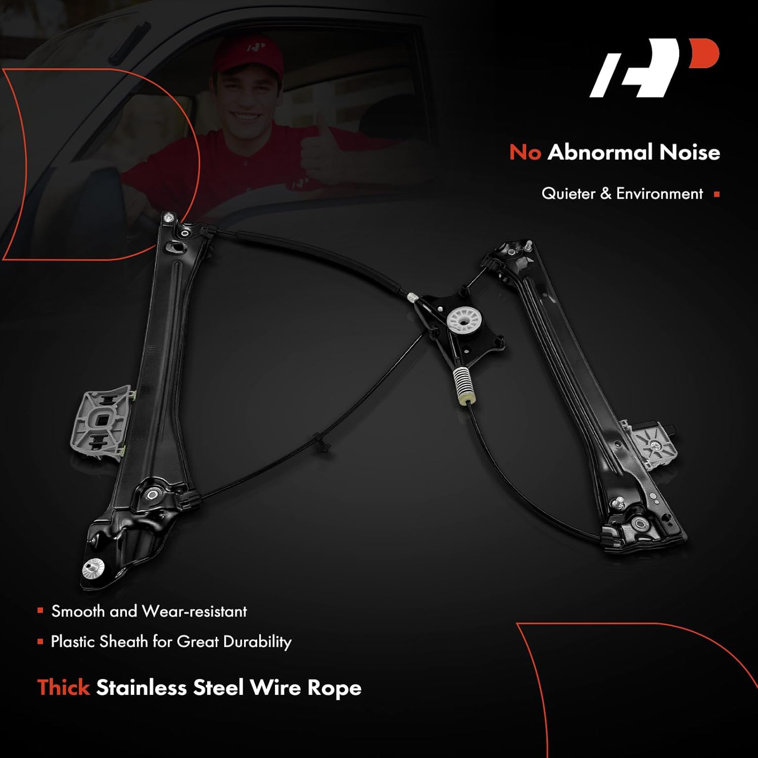 A-Premium Front Left Driver Side Electric Power Window Regulator Without Motor Compatible with Audi A5 Quattro 2018-2024, S5 2018-2023