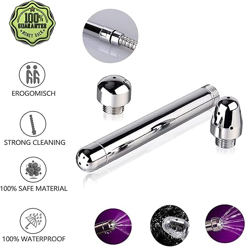 Miniatura 4 de Kit de ducha de ducha, sistema de limpieza de ducha de 3 cabezales, regulador y manguera de 59 pulgadas