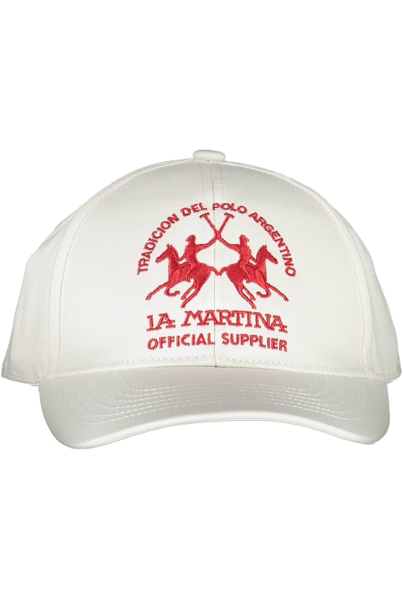 La Martina cappello uomo bianco casquette de marque ajustable